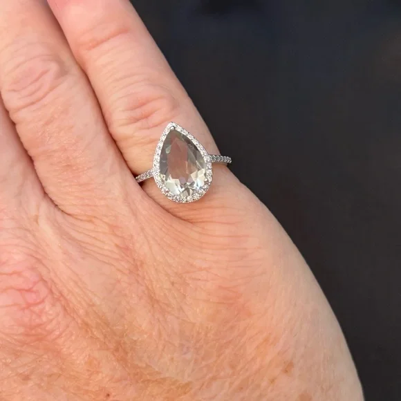 NEW Natural Green Amethyst Ring - Size 6 - Picture 3 of 5